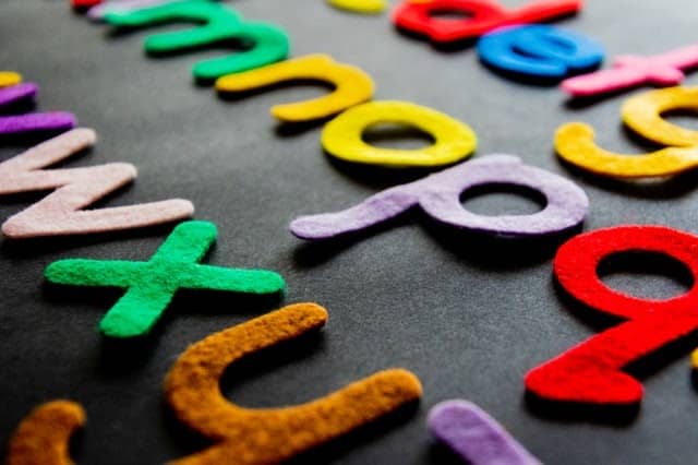 letters of the alphabet