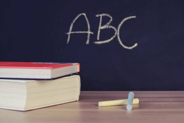 ABC on chalkboard
